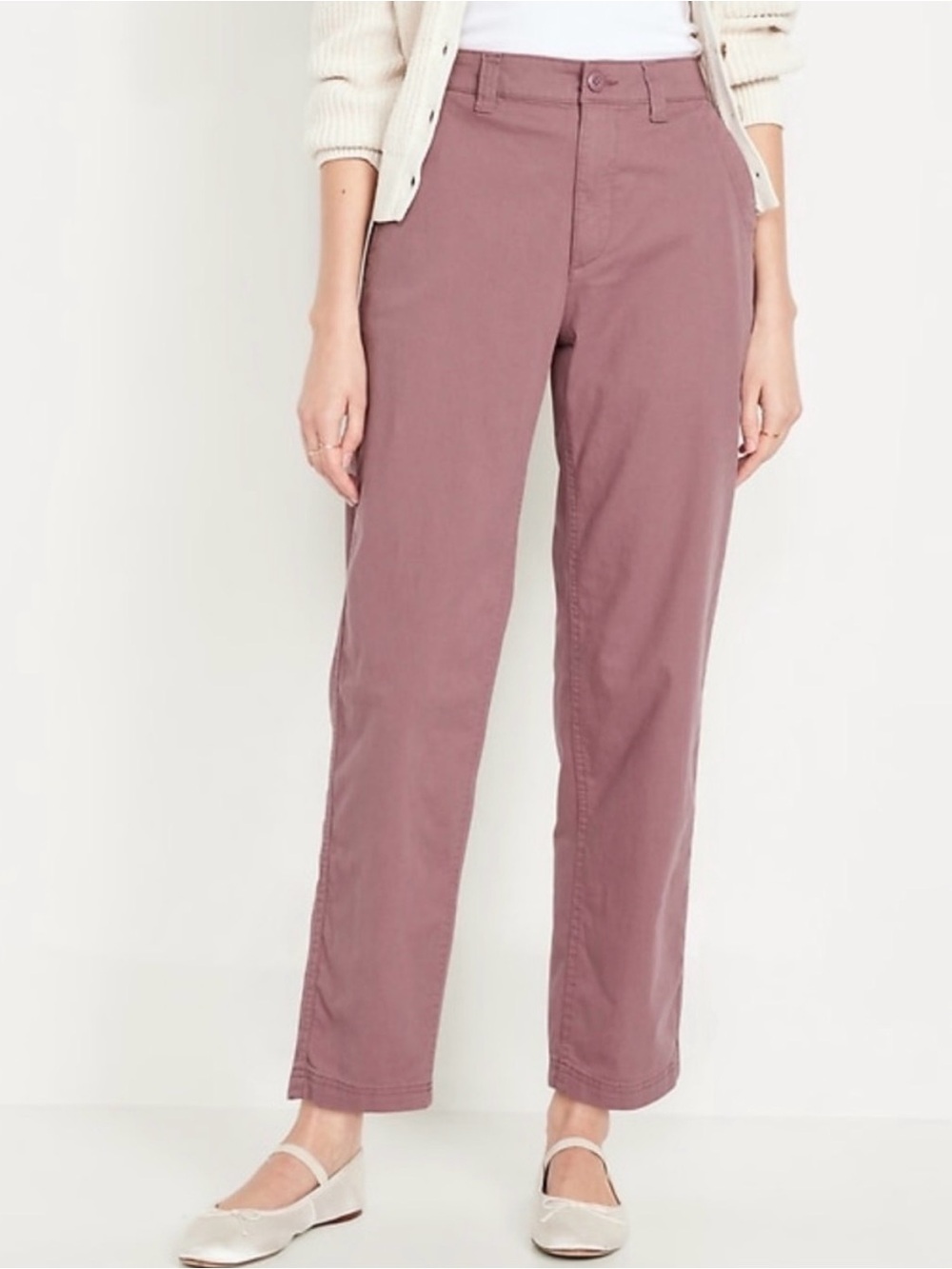 old navy OG chino high rise pant in skylark mauve